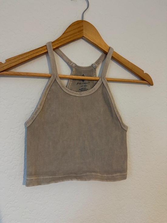 FP Movement by Free People Tops - FP Movement by Free People Ribbed Halter Crop Top - Taupe